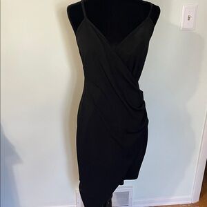 Sexy Women's Black Asymmetrical Dress